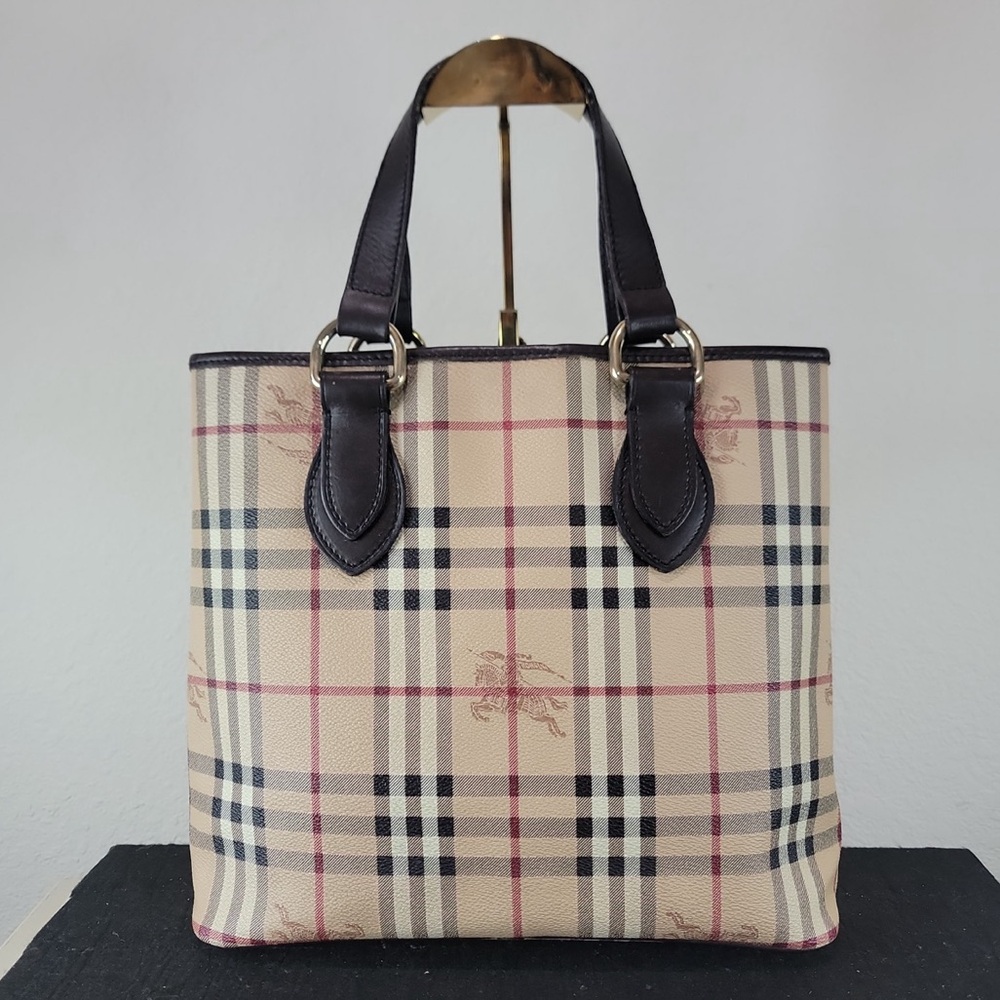 •BURBERRY• Haymarket Check tote small
